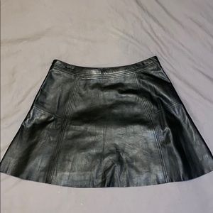 MICHAEL KORS leather skater skirt